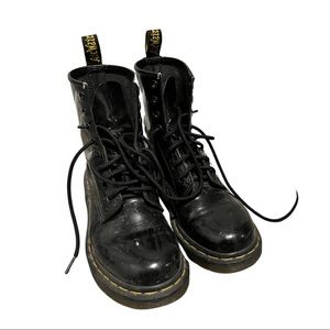 Dr Martens patent leather boots